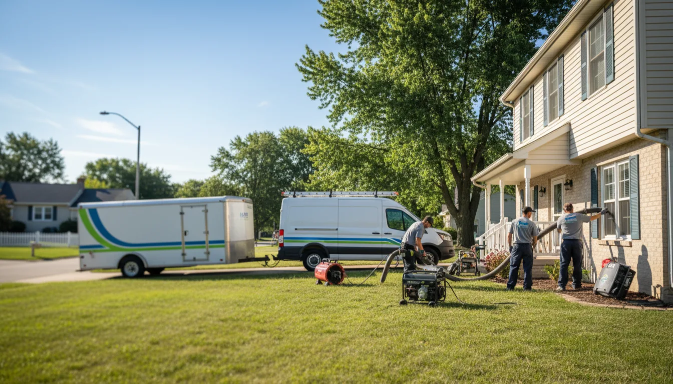 Flooded Basement Restoration And Cleanup With Repair in Campbell, OH near me